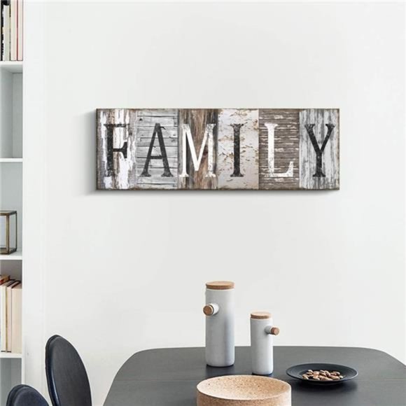 Quotes Wall Art Decor, Family Decorative Signs Inspirational Motto Canvas Prints - Picture 2 of 5